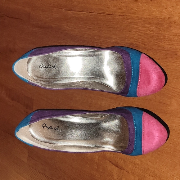 Qupid Size 9 Multicolor round toe pump - Picture 2 of 9